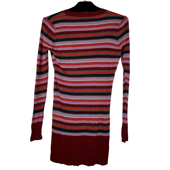 Zara Stripe Metallic Thread Knitwear Cardigan Sweater Small NWT - Picture 4 of 15